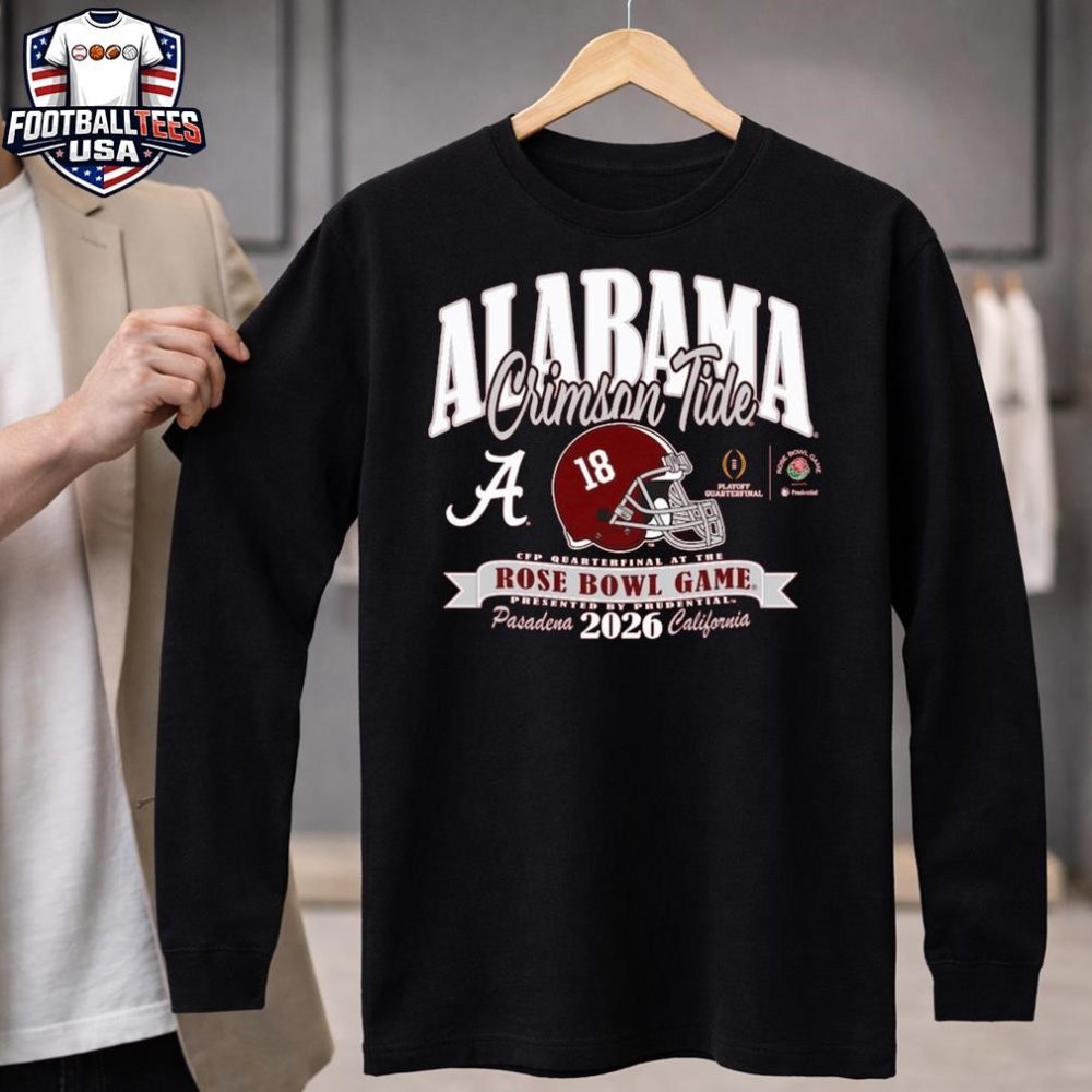 Alabama Crimson Tide College Football Playoff 2026 Rose Bowl T-Shirt - Image 4