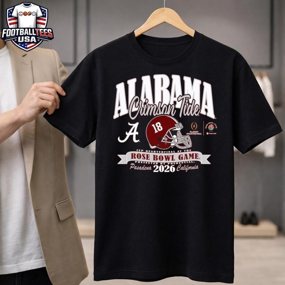 Alabama Crimson Tide College Football Playoff 2026 Rose Bowl T-Shirt