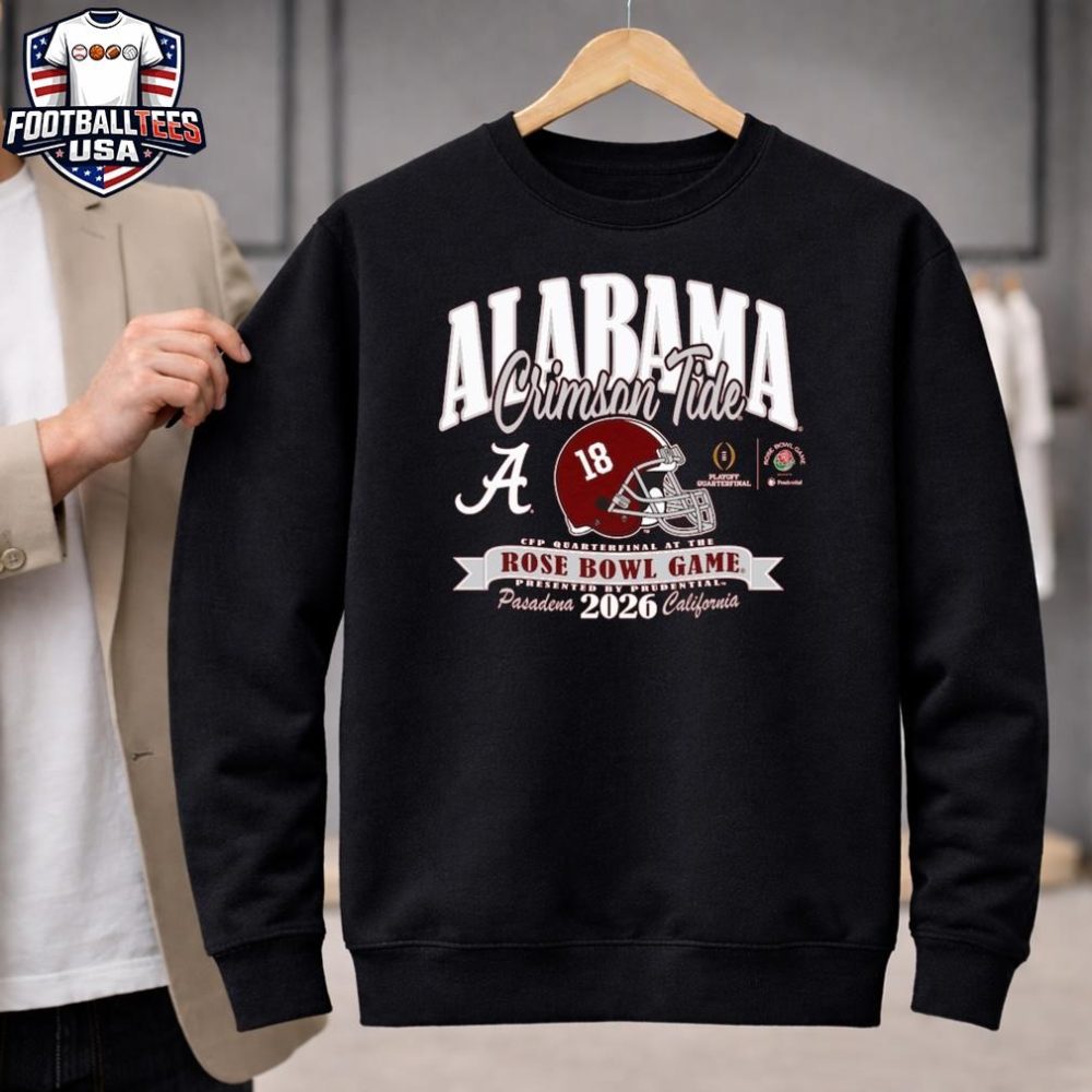 Alabama Crimson Tide College Football Playoff 2026 Rose Bowl T-Shirt - Image 2