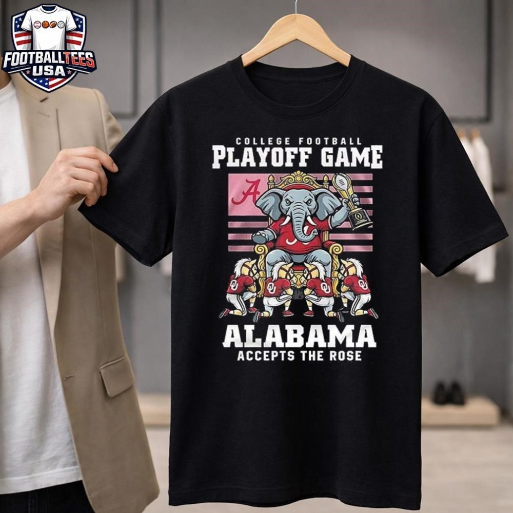 Alabama Crimson Tide College Football Playoff Game Alabama Accepts The Rose 2026 Mascot Unisex Shirt