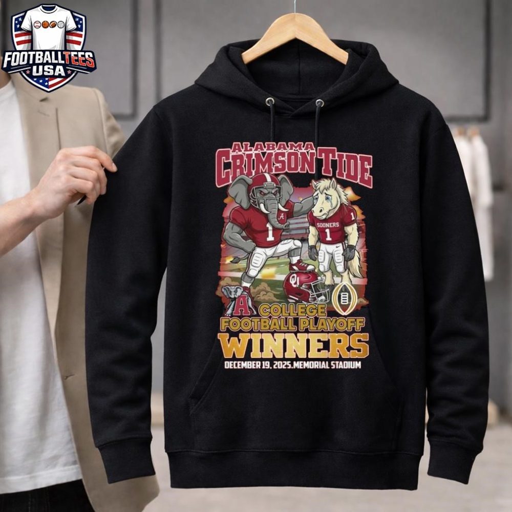Alabama Crimson Tide College Football Playoff Winners Dec 19 2025 Memorial Stadium Mascot T-Shirt - Image 3