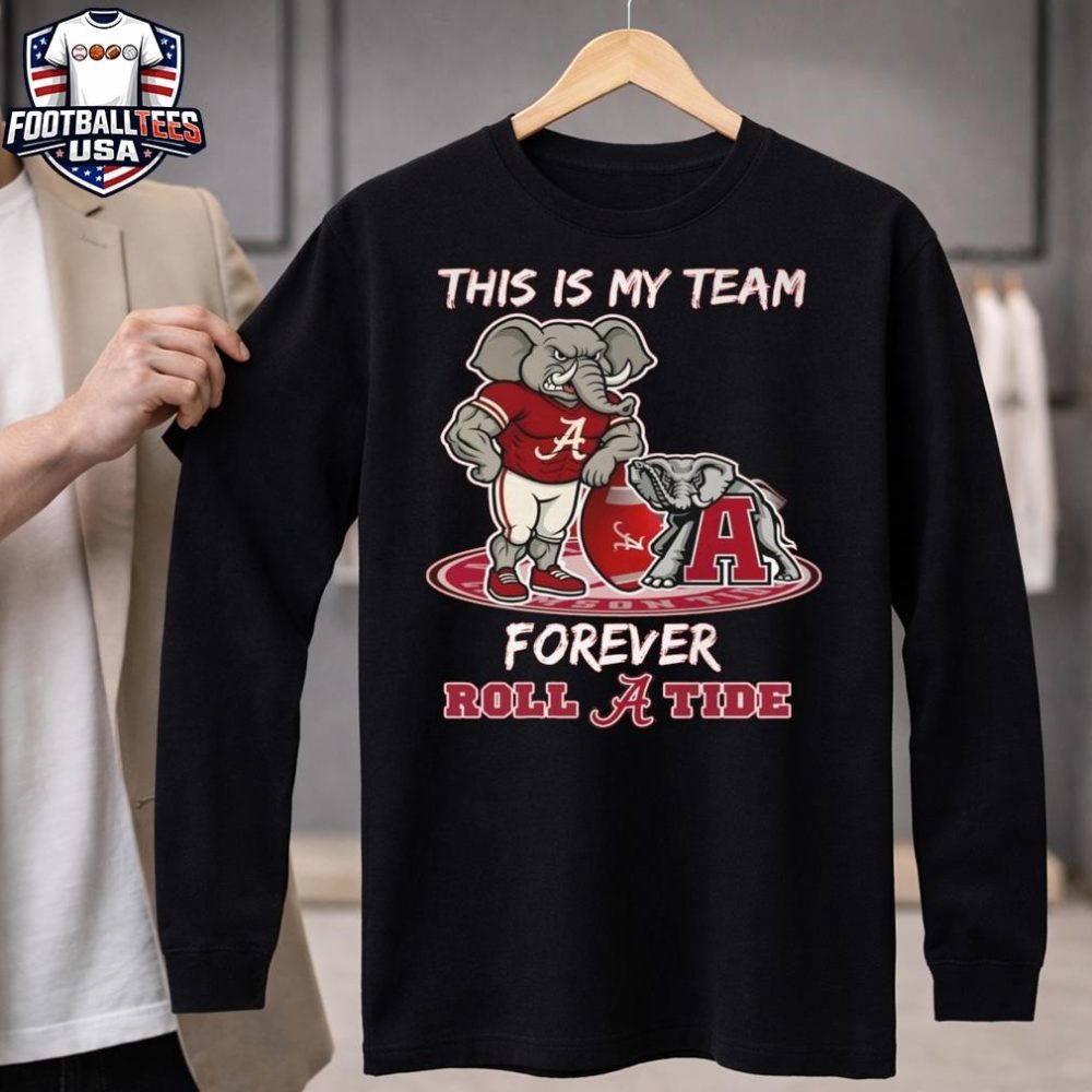 Alabama Crimson Tide College Playoffs Winners 2025 My Team Forever Unisex Shirt - Image 4