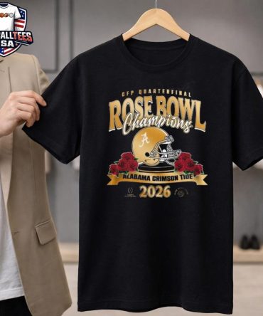 Alabama Crimson Tide Rose Bowl Champions 2026 Gold Helmet Unisex Shirt