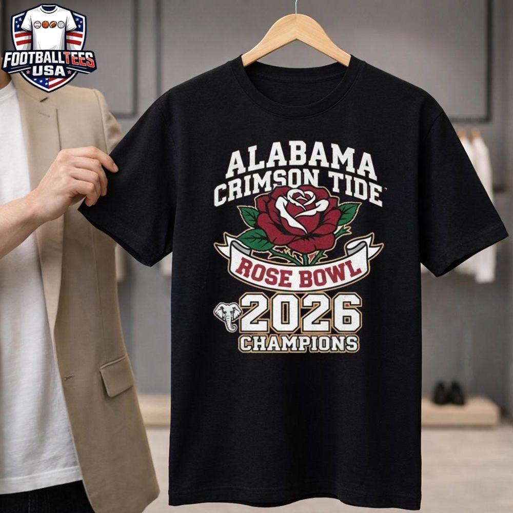 Alabama Crimson Tide Rose Bowl Champions Flower Rose 2026 T-Shirt