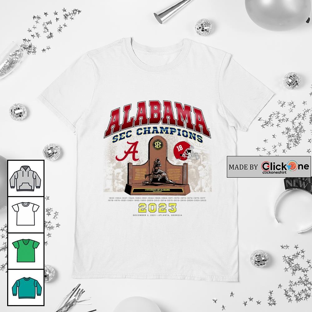 Alabama Crimson Tide Sec Champions University Of Alabama 2023 Champions Shirt
