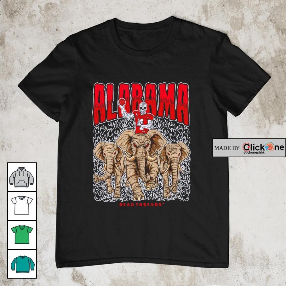 Alabama Crimson Tide Elephants Skeleton Shirt