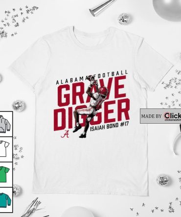 Alabama Crimson Tide Football Grave Digger 17 Isaiah Bond Individual Caricature Shirt