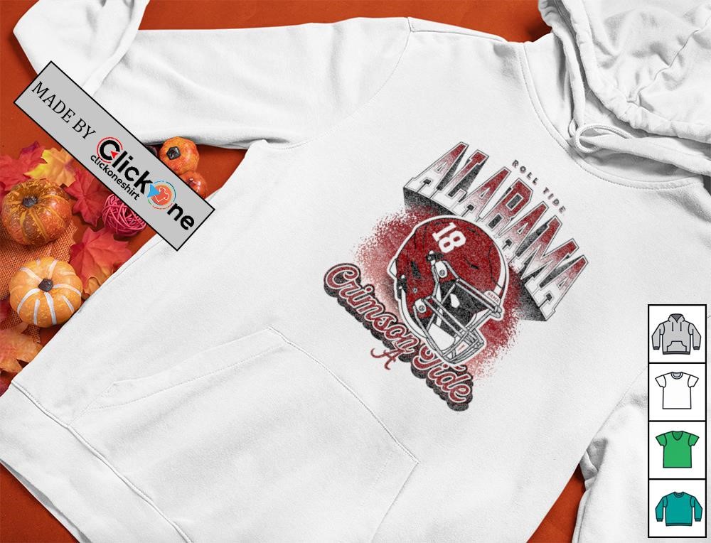 Alabama Crimson Tide Roll Tide Helmet 18 Retro Shirt - Image 2