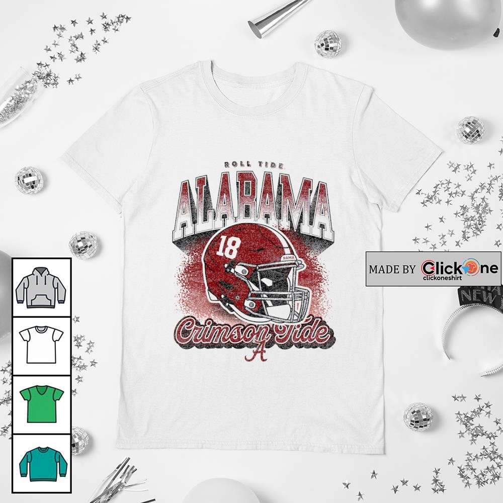 Alabama Crimson Tide Roll Tide Helmet 18 Retro Shirt