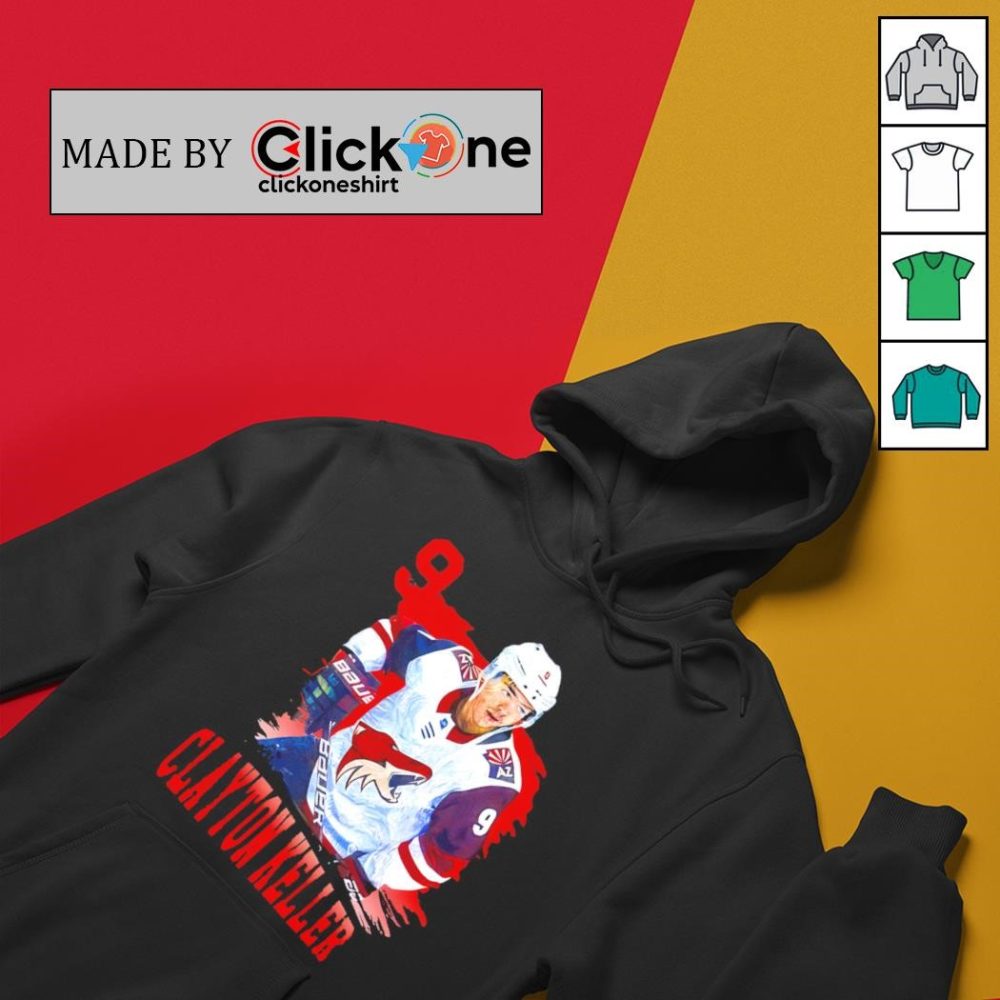 Arizona Coyotes Clayton Keller 9 Shirt - Image 2