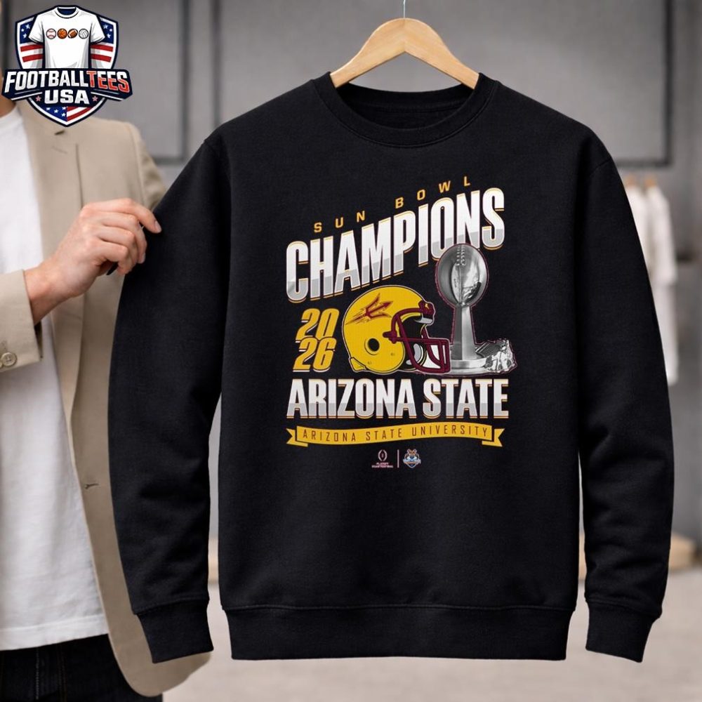 Arizona State Sun Devils Sun Bowl Champions Trophy 2026 Unisex Shirt - Image 2