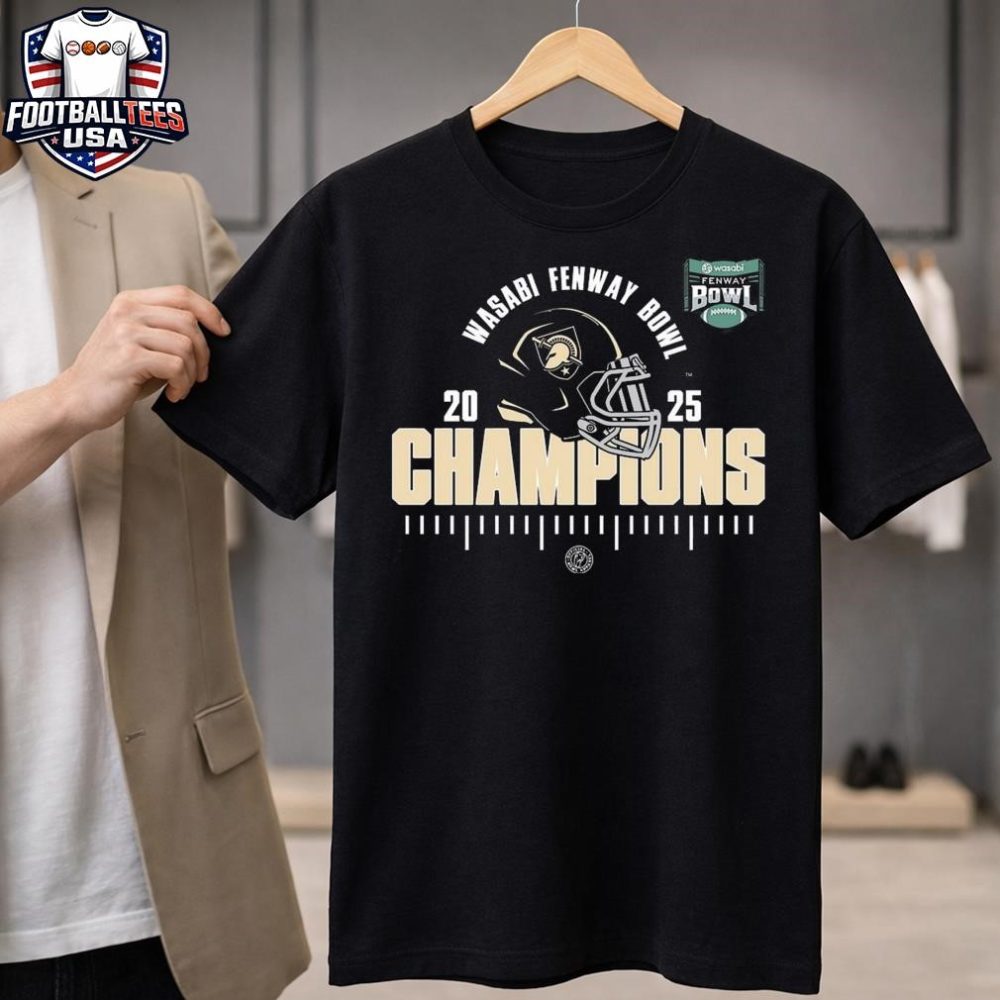 Army Black Knights 2025 Ncaa Football Wasabi Fenway Bowl Champions Helmet Logo Unisex Shirt