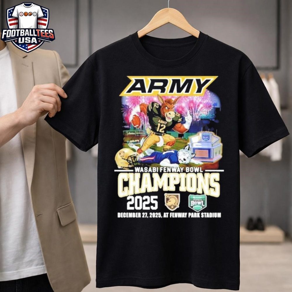 Army Black Knights 2025 Wasabi Fenway Bowl Champions Football Mascot Unisex Shirt