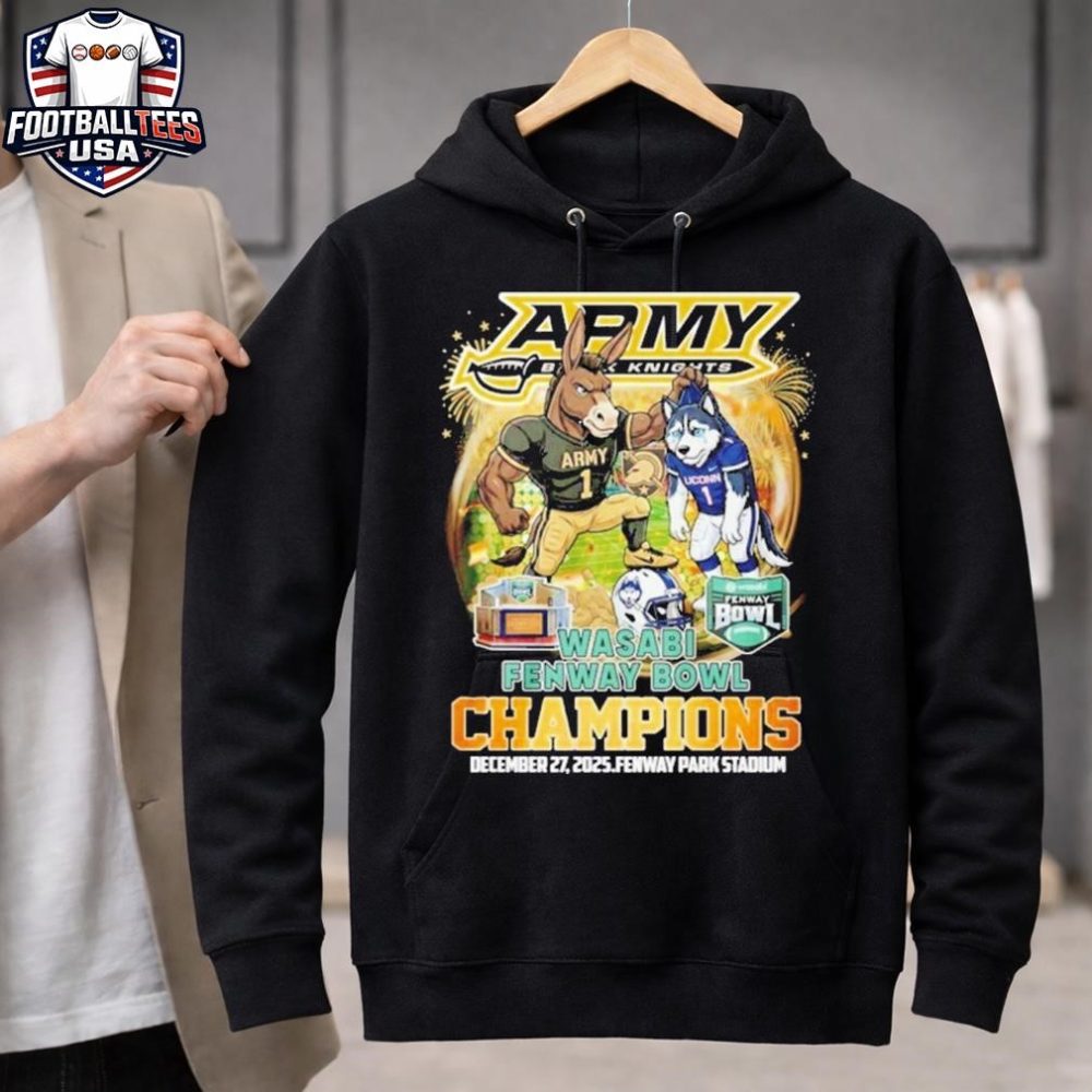 Army Black Knights Football 2025 Wasabi Fenway Bowl Champions Mascot Unisex Shirt - Image 3