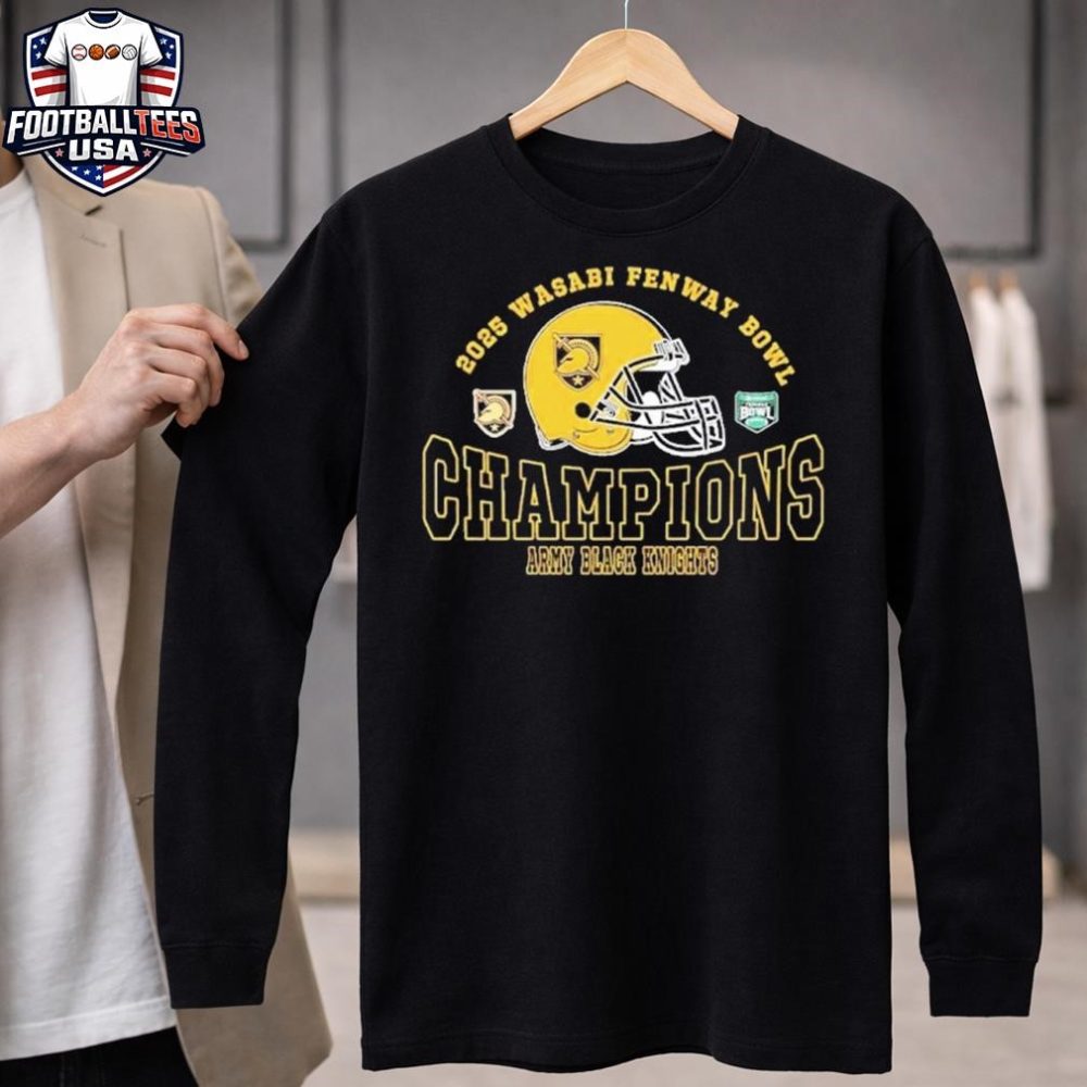 Army Black Knights Football 2025 Wasabi Fenway Bowl Champions Unisex Shirt - Image 4