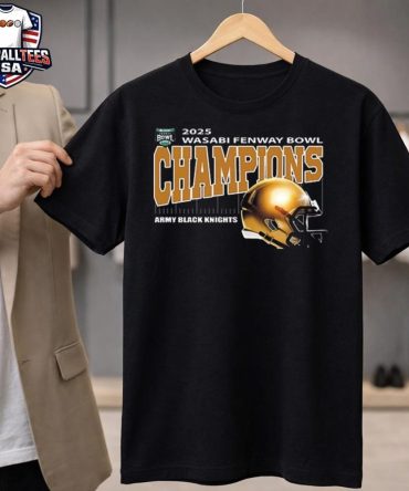 Army Black Knights Football Are 2025 Wasabi Fenway Bowl Champions Helmet Unisex Shirt
