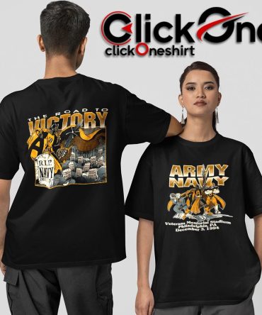 Army Navy 1994 The Road To Victory Two-Sided T-Shirt