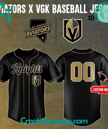 Vegas Golden Knights X Las Vegas Aviators Custom Baseball Jersey