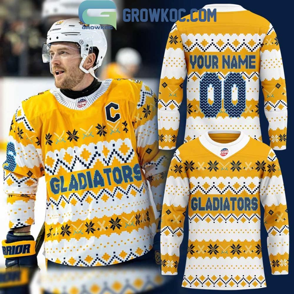 Atlanta Gladiators Holiday Sweater Hockey Jersey