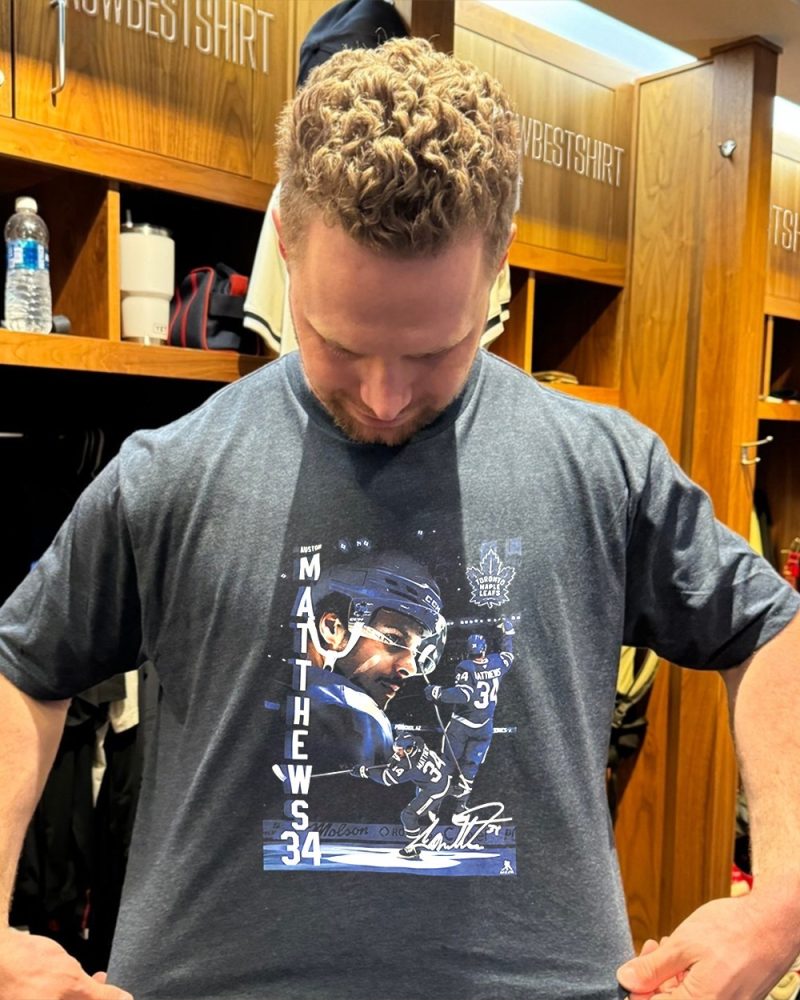 Auston Matthews 34 Toronto Maple Leafs Signature Vintage Shirt