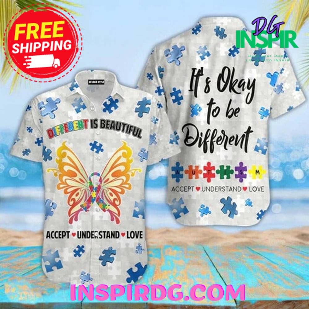 Autism Awareness Magic Mushrooms Forest Hawaiian Shirt