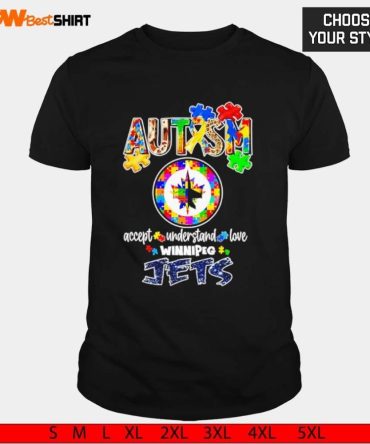 Autism Accept Understand Love Winnipeg Jets Shirt