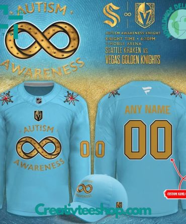 Vegas Golden Knights X Autism Awareness 2025 Special Blue Hockey Jersey