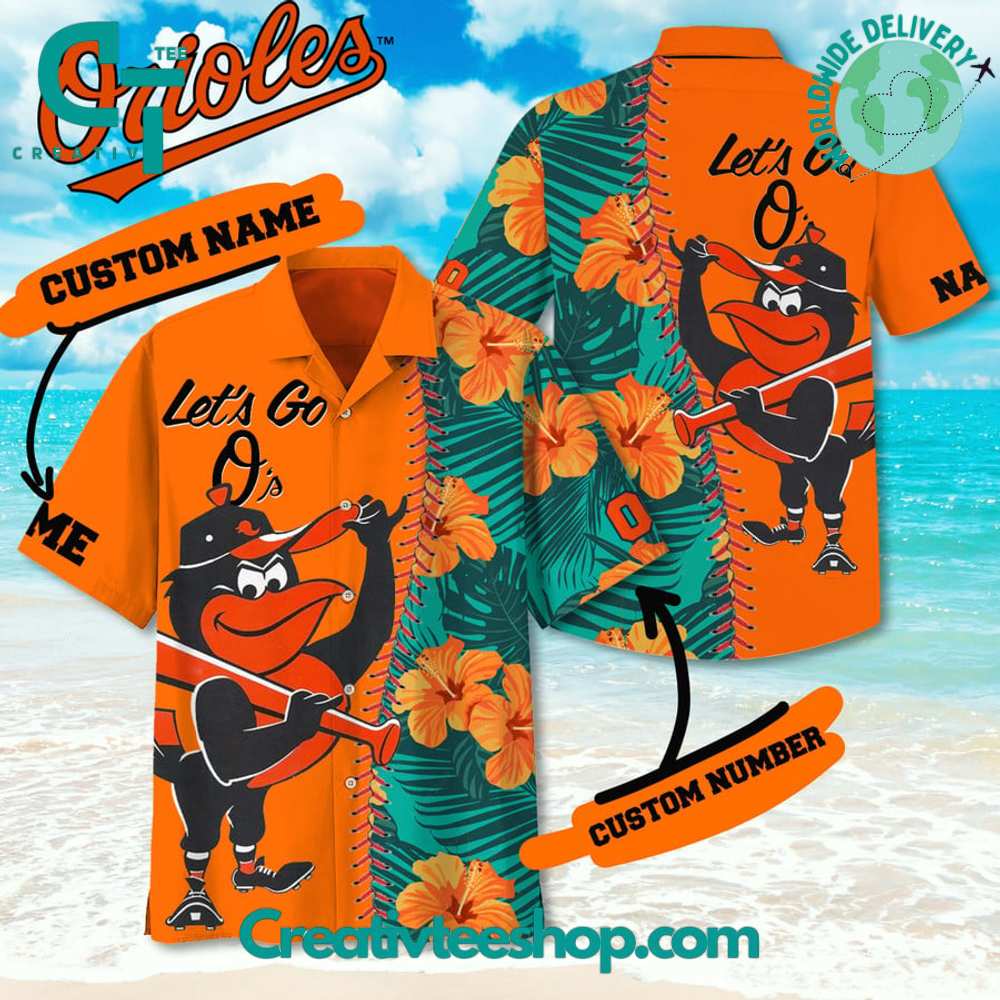 Baltimore Orioles Let'S Go O Hawaiian Shirt