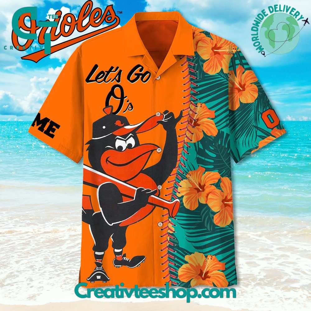 Baltimore Orioles Let'S Go O Hawaiian Shirt - Image 2