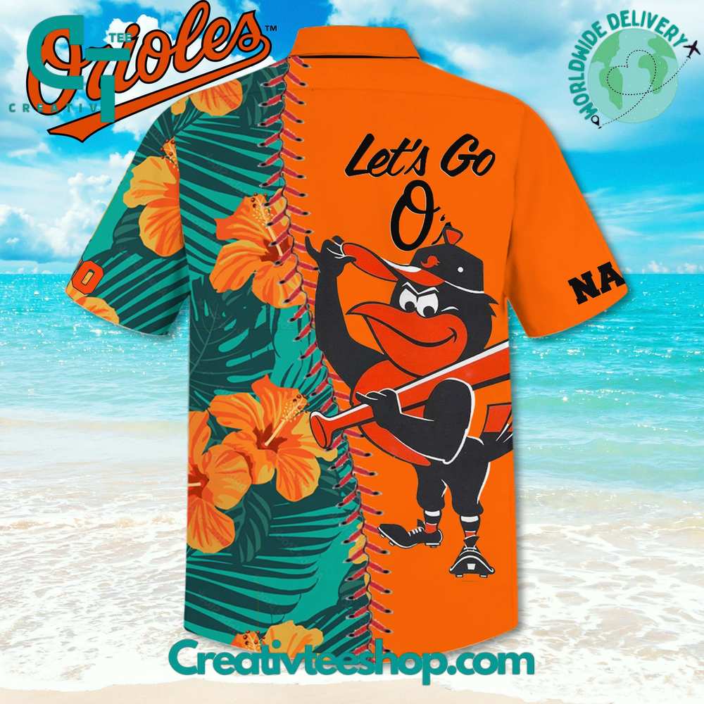 Baltimore Orioles Let'S Go O Hawaiian Shirt - Image 3