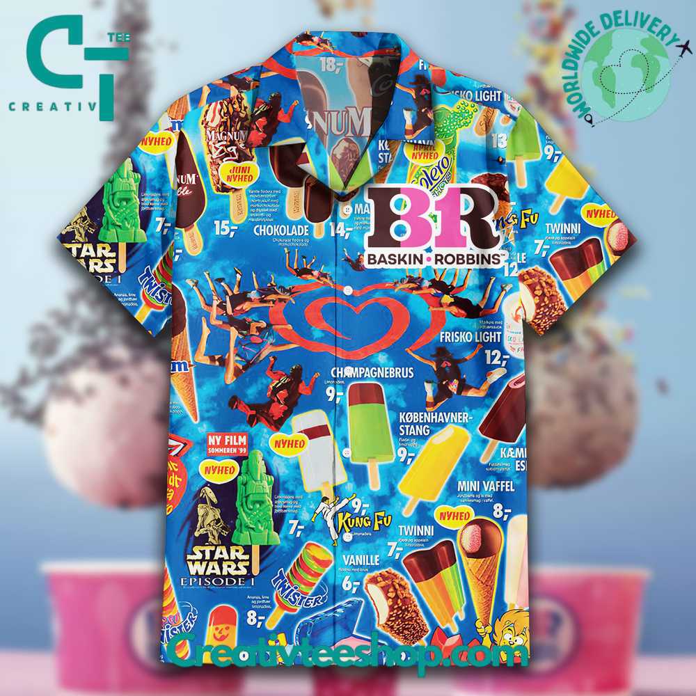 Baskin-Robbins Ice Cream Summer Hawaiian Shirt