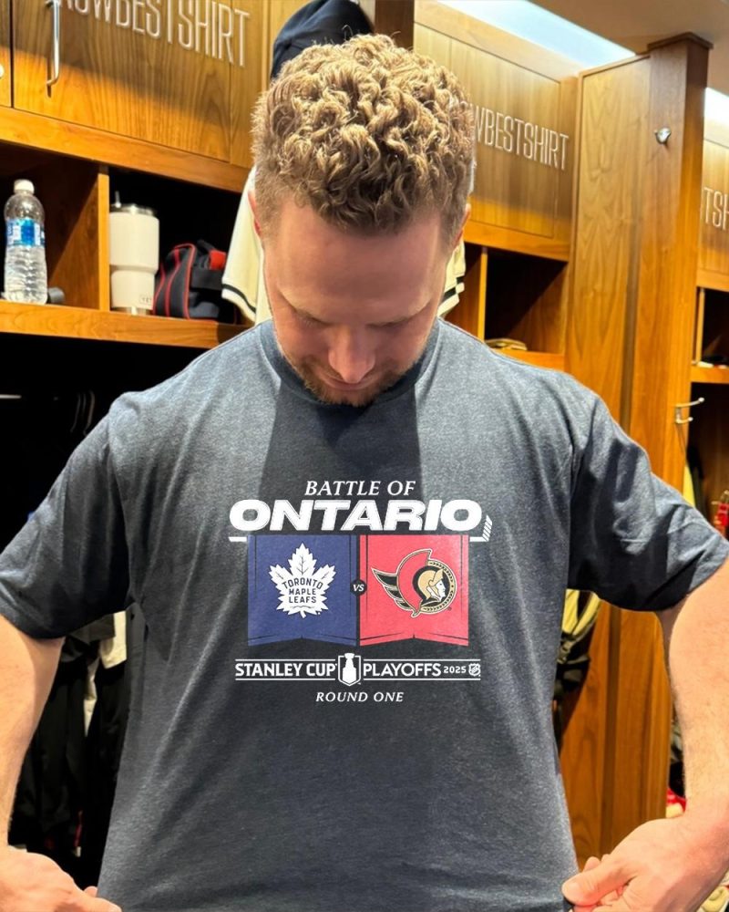 Battle Of Ontario Maple Leafs Vs Senators 2025 Stanley Cup Playoffs T-Shirt