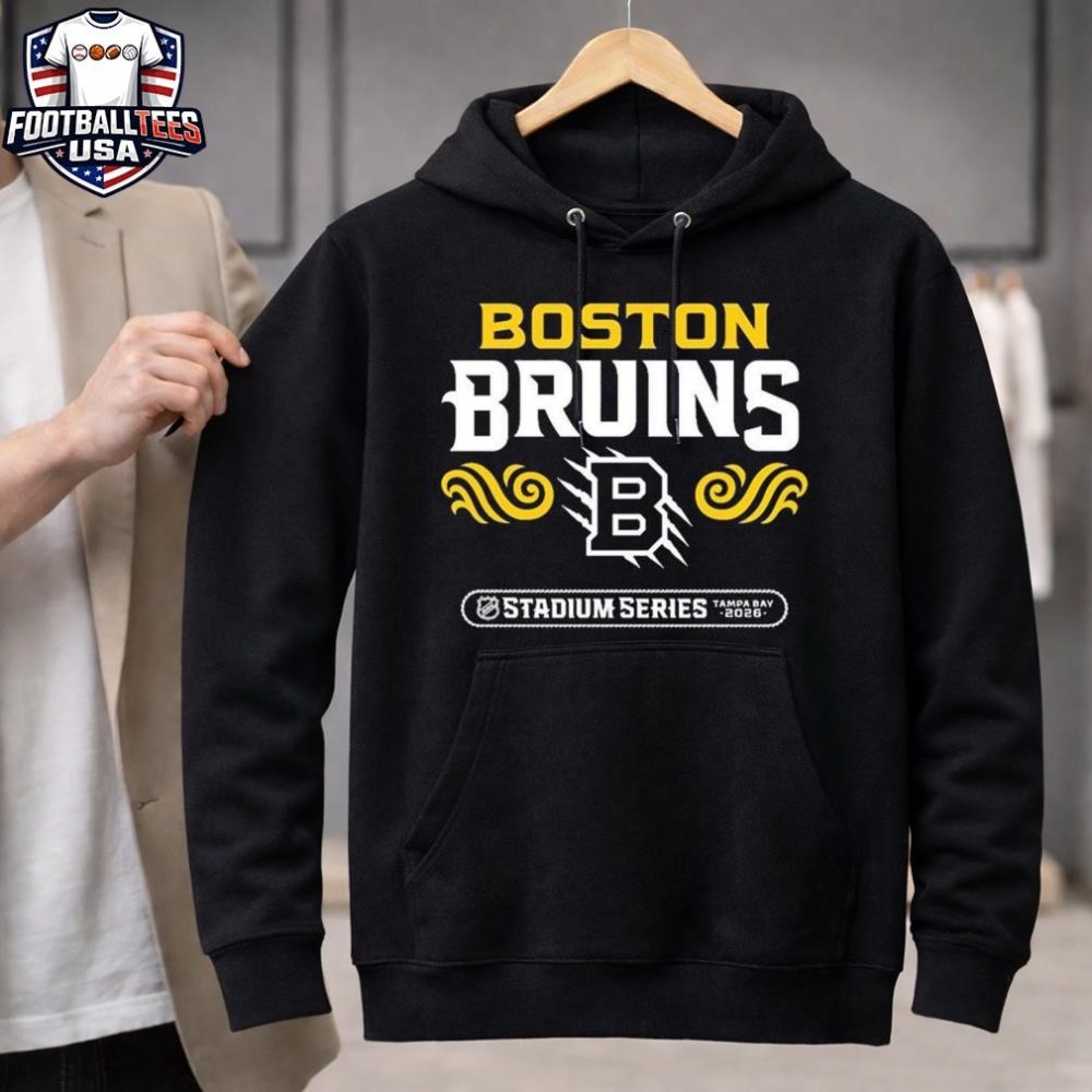 Boston Bruins 2026 Nhl Stadium Series Richmond Stacked Unisex T-Shirt - Image 3