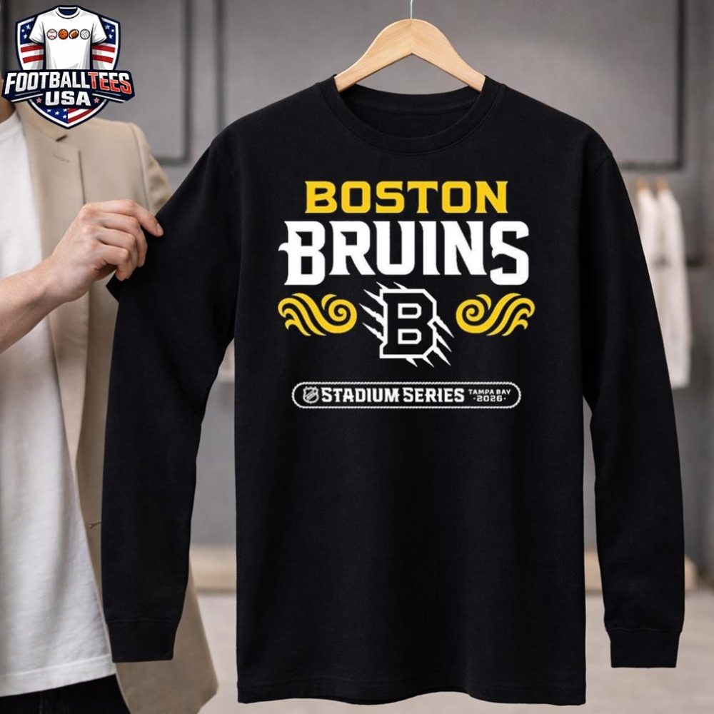 Boston Bruins 2026 Nhl Stadium Series Richmond Stacked Unisex T-Shirt - Image 4