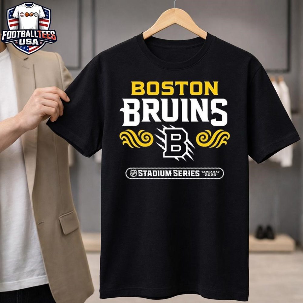 Boston Bruins 2026 Nhl Stadium Series Richmond Stacked Unisex T-Shirt