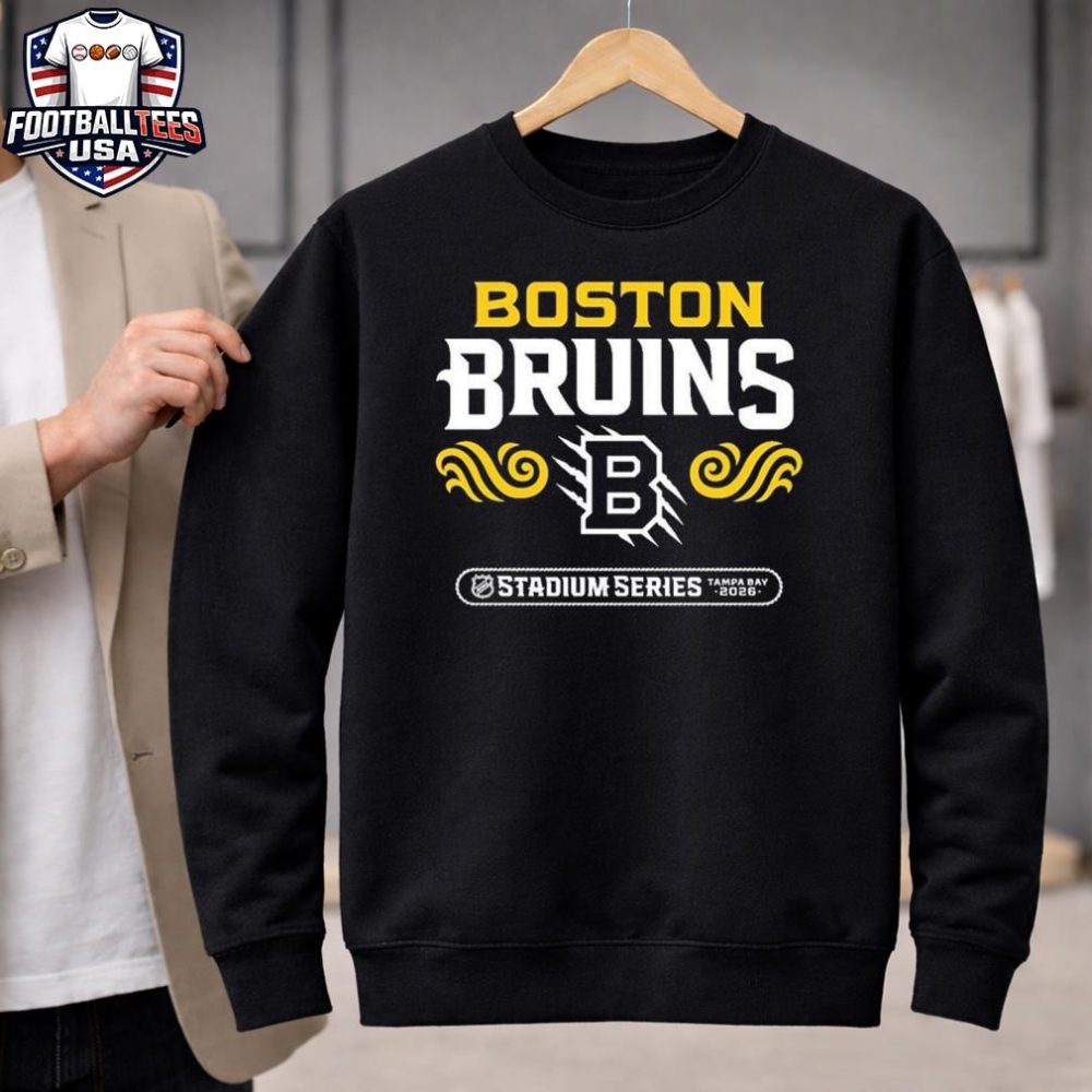 Boston Bruins 2026 Nhl Stadium Series Richmond Stacked Unisex T-Shirt - Image 2