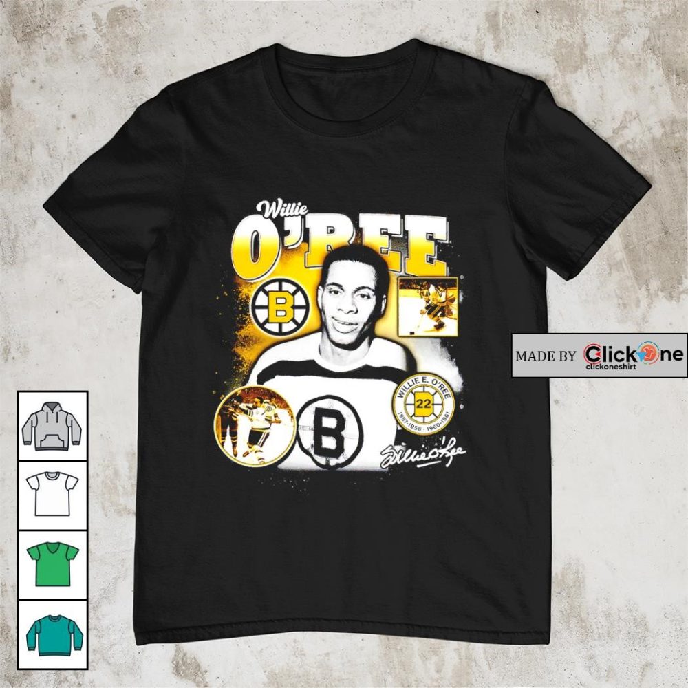 Boston Bruins Willie O'Ree Signature Shirt