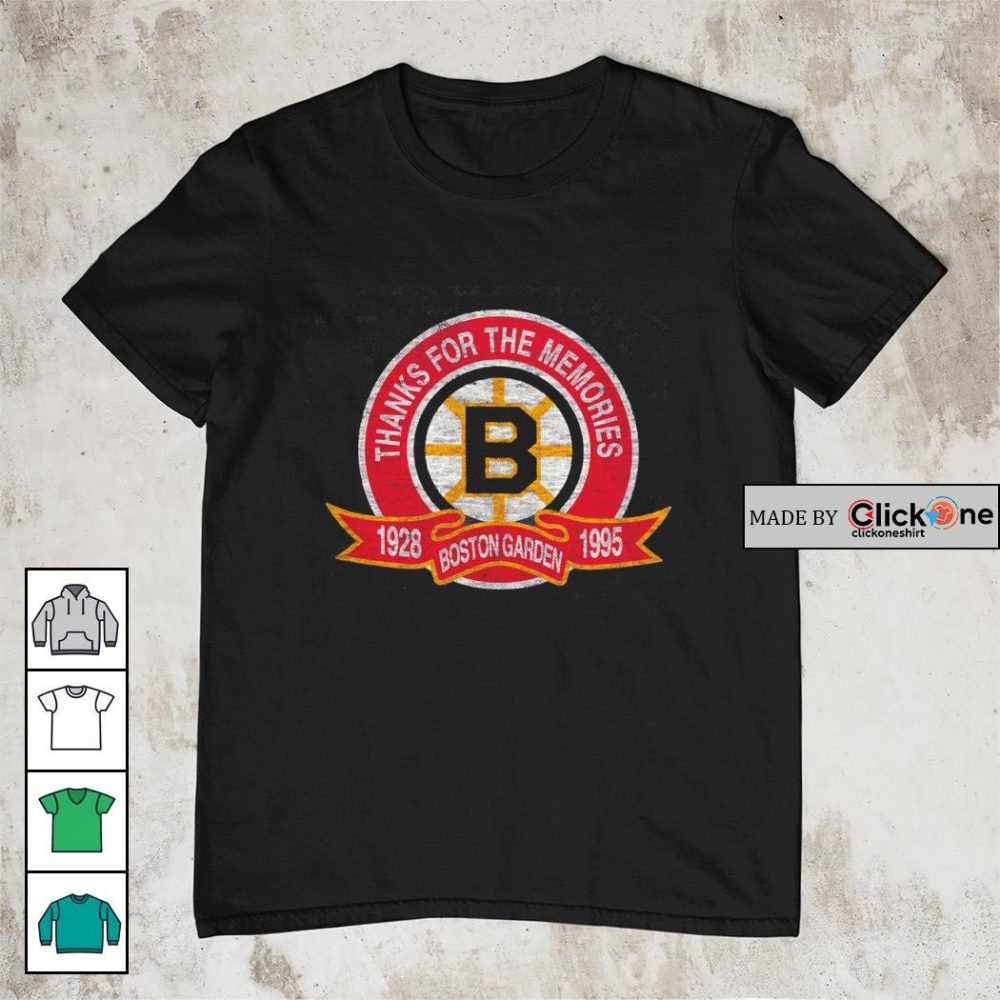 Boston Bruins Thanks For The Memories 1928 1995 Boston Garden Shirt