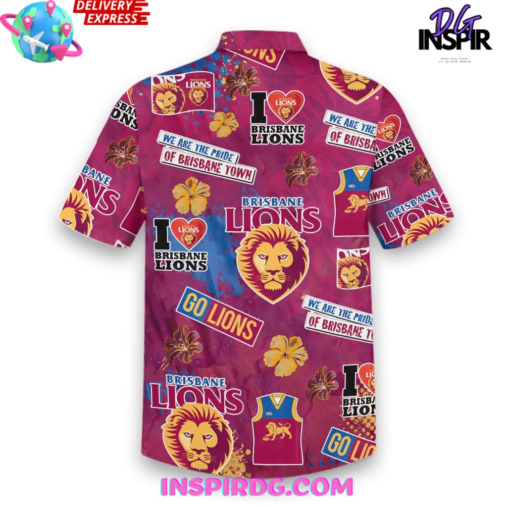 Brisbane Lions Pride Limited Hawaiian Shirt - Image 4