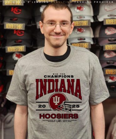 2025 Big Ten Conference Champions Indiana Hoosiers Helmet 2 Sided Shirt