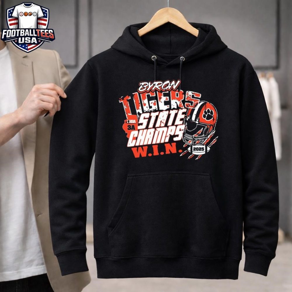 Byron Tigers State Champs Win 2025 Unisex Shirt - Image 3