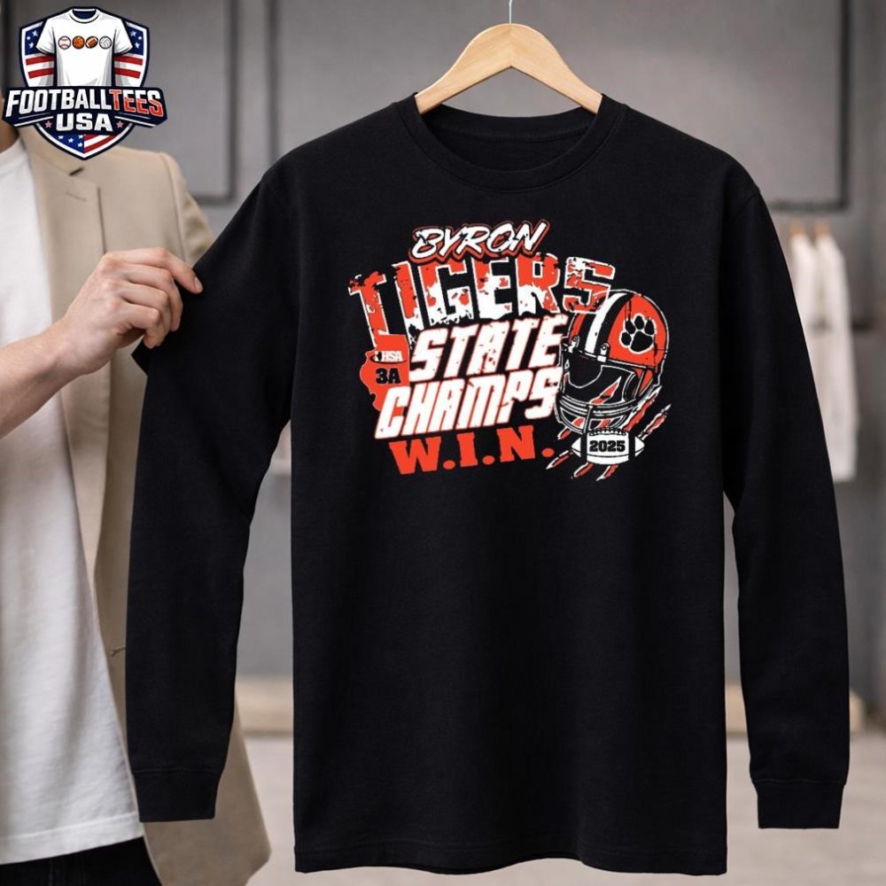 Byron Tigers State Champs Win 2025 Unisex Shirt - Image 4