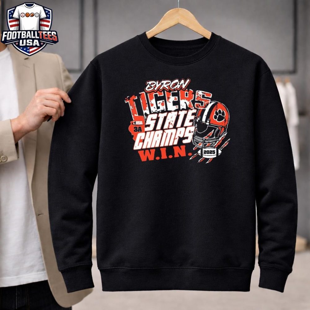 Byron Tigers State Champs Win 2025 Unisex Shirt - Image 2