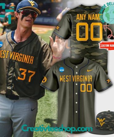 West Virginia Mountaineers Special Camo Custom Jersey