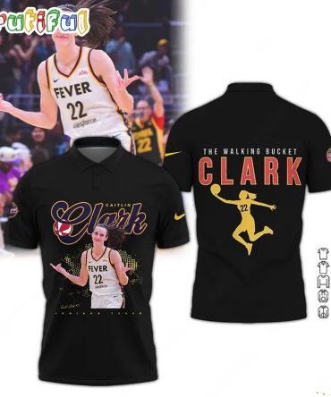 Caitlin Clark The Walking Bucket Clark 22 Basketball Polo Shirt