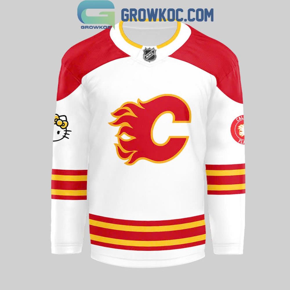 Calgary Flames Hello Kitty 50Th Anniversary Hockey Jersey - Image 2