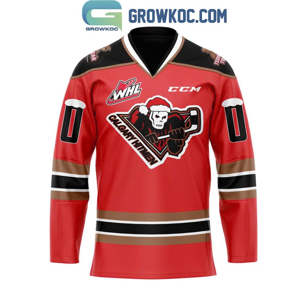 Calgary Hitmen Teddy Bear Toss 2024 Personalized Hockey Jersey - Image 2