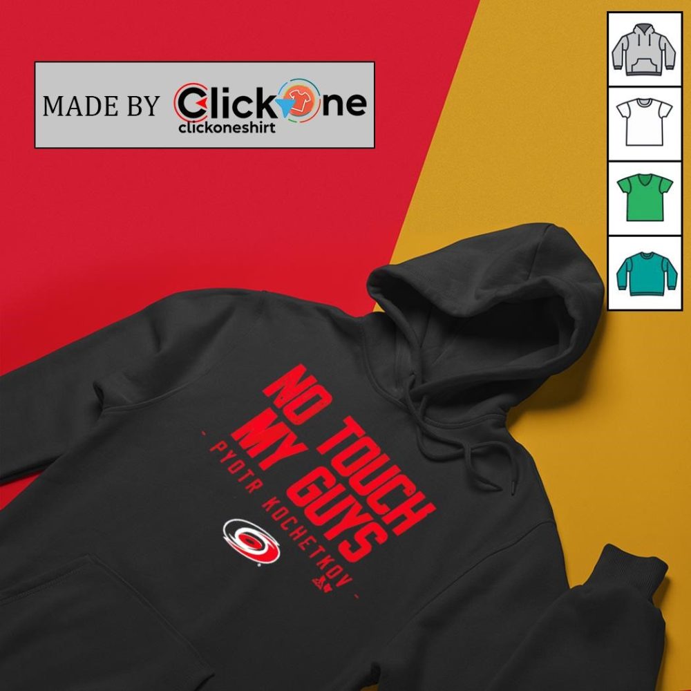 Carolina Hurricanes Pyotr Kochetkov No Touch My Guys Logo Shirt - Image 2