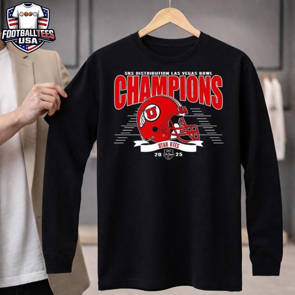 Celebrate 2025 Las Vegas Bowl Champions Utah Utes Football To Champions 2025 Srs Distribution Las Vegas Bowl Helmet Unisex Shirt - Image 4
