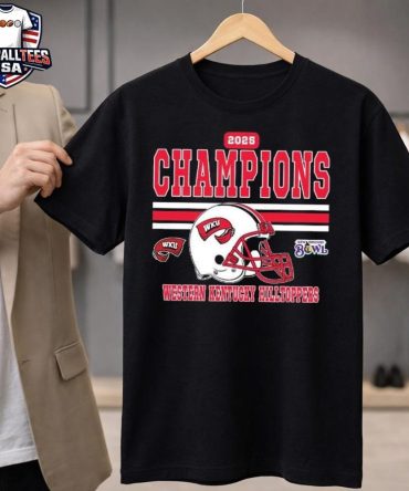 Celebrates 2025 New Orleans Bowl Champions Western Kentucky Hilltoppers Football Champions 2025 New Orleans Bowl Helmet Unisex Shirt